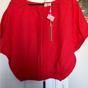 Joie Red Women's Linen Top